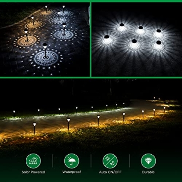 URAGO Solar Super Bright Pathway Lights 10 Pack Waterproof