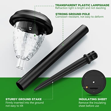 URAGO Solar Super Bright Pathway Lights 10 Pack Waterproof