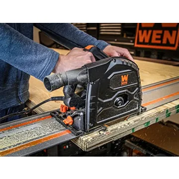 WEN 7.25-Inch Track Saw Variable Speed Precision Cuts