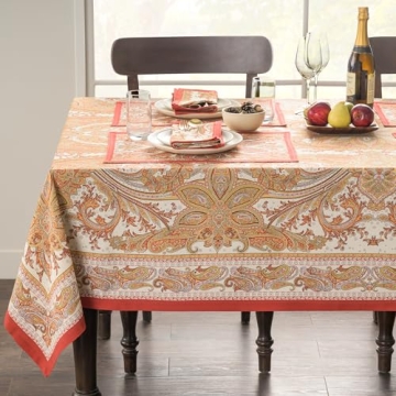 Maison d'Hermine Table Cloth Rectangle Table 100% Cotton 60 x 108 Inches Tablecloth Reusable Decorat...