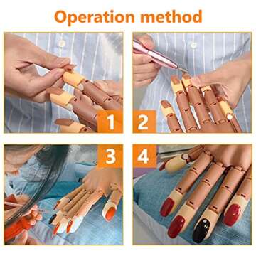 Nail Practice Hand for Beginners-Flexible Training Kits