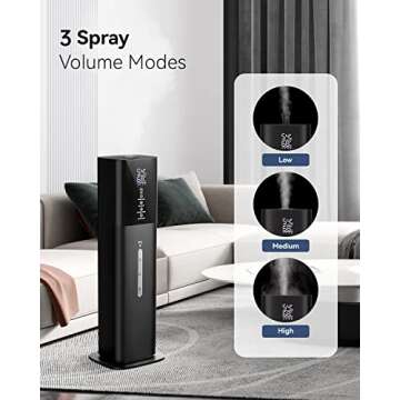 Humidifiers for Bedroom, 2.11Gal 8L Quiet Humidifiers for Large Room with Timer, 360°Nozzle, 3 Speed Ultrasonic Cool Mist Humidifier with Humidistat for Baby Home Adults Plants