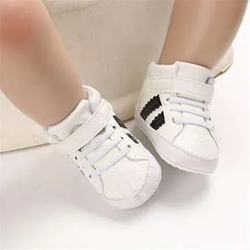 CENCIRILY Baby Boys Girls High Top Sneakers Soft Soles Anti Skid Infant Ankle Shoes Toddler Prewalker First Walking Crib Shoes