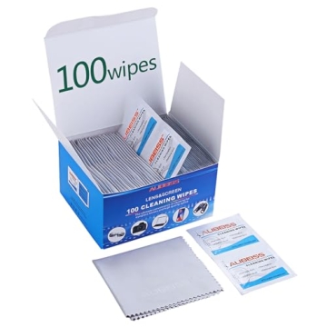 Pre-Moistened Lens Wipes ALIBEISS Screen Wipes for Glasses, Camera, Tablets, Smartphone, Screens and...