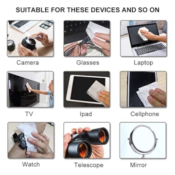 Pre-Moistened Lens Wipes for Screens and Glasses