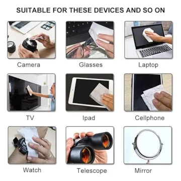 Pre-Moistened Lens Wipes for Screens and Glasses