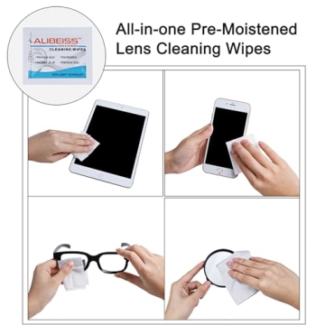 Pre-Moistened Lens Wipes for Screens and Glasses