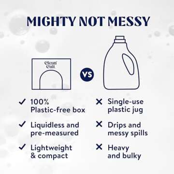 Cleancult Laundry Detergent Sheets - Resealable Box - 3 Stain Fighting Enzymes - Wild Lavender - 60 Loads - Free of Harsh Chemicals - No Mess - No Plastic Waste