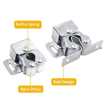 BTMB Double Roller Catch Durable Cabinet Latch Tools 20pcs