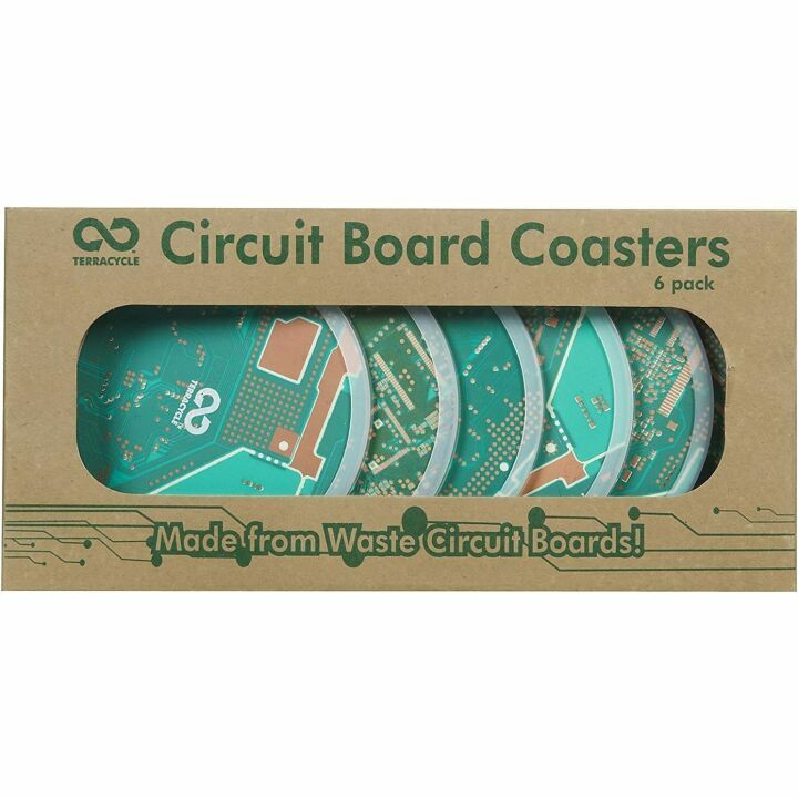 TerraCycle Circuit Board Coasters Set of 6 - Eco-Friendly
