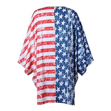 Stylish American Flag Kimono Cover Up for Women