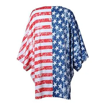 Stylish American Flag Kimono Cover Up for Women
