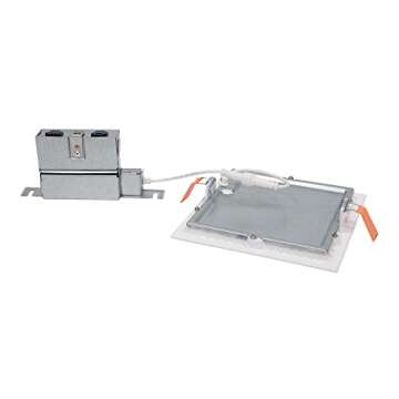 HALO HLB 6 Inch Square Canless Ultra-Thin Recessed Lighting LED Wafer Light for Ceiling and Shower 9...