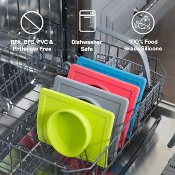 ezpz Mini Bowl for 12 Months+ (Coral) - 100% Silicone Suction Bowl with Built-in Placemat for Toddlers - Comes with a Reusable Travel Bag