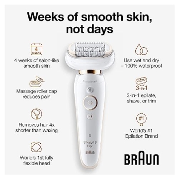 Braun Silk-épil 9 Epilator - Smooth Skin Up to 4 Weeks