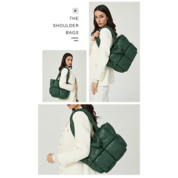 ZOSIVEB Trendy Puffer Tote Bag for Women - Stylish & Versatile