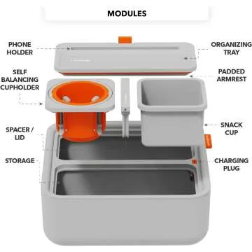 CouchConsole Cup Holder Tray - Sofa Drink & Snack Organizer