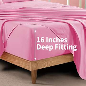 Ersmak Twin Size Sheets Set (3 Piece), Super Soft Brushed Microfiber Bed Sheets with 16 Inch Deep Po...