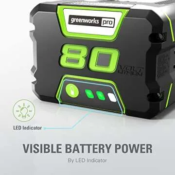 Greenworks PRO 80V 4.0Ah Lithium-Ion Battery ((Genuine Greenworks Battery / 75+ Compatible Tools)