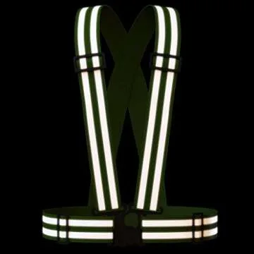 Reflective Vest (2 Pack) | Lightweight, Adjustable & Elastic | Safety & High Visibility for Running, Jogging, Walking, Cycling | Fits over Outdoor Clothing - Motorcycle Jacket, Running Gear/Shirt