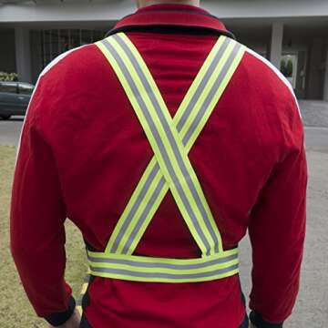 Reflective Vest (2 Pack) | Lightweight, Adjustable & Elastic | Safety & High Visibility for Running, Jogging, Walking, Cycling | Fits over Outdoor Clothing - Motorcycle Jacket, Running Gear/Shirt