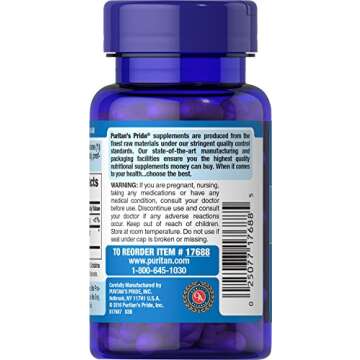 Puritans Pride Hyaluronic Acid 100mg, Dietary Supplement for Skin Hydration, 60 Rapid Release Capsules