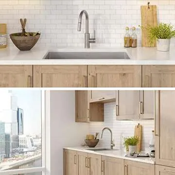 KRAUS Oletto Single Handle Pull Down Kitchen Faucet with QuickDock Top Mount Installation Assembly in Spot Free Stainless Steel, KPF-2620SFS