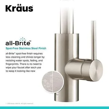 KRAUS Oletto Single Handle Pull Down Kitchen Faucet with QuickDock Top Mount Installation Assembly in Spot Free Stainless Steel, KPF-2620SFS