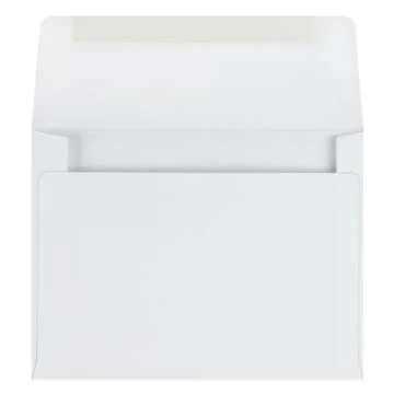 Quality Park A2 Invitation Envelopes with Gummed Closure, 4-3/8" x 5-3/4", 24 lb. White Wove, Quarter Fold Sized Envelopes Ideal for Invitations, Photos, Announcements, 100/Box (QUA36217)