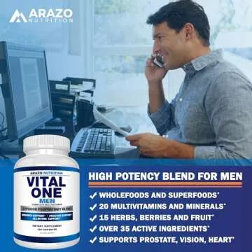 Arazo Nutrition Vital One Multivitamin for Men - Vegan Supplement