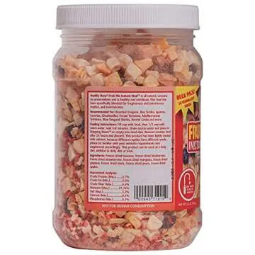 Healthy Herp Fruit Mix Instant Meal Reptile Food - Bearded Dragon Accessories & Bearded Dragon Food - Nutritious Blend for Bearded Dragons, Box Turtles, Tortoises, Hermit Crabs - 3.5 oz (99g)
