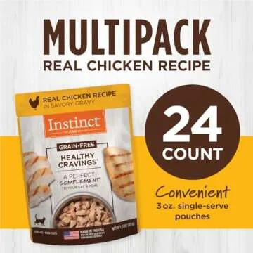 Healthy Grain Free Chicken Wet Cat Food Topper 24 pack