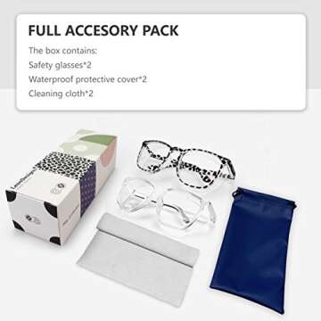 LeonDesigns Anti-Fog Blue Light Blocking Safety Glasses