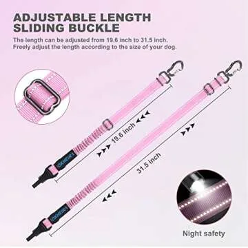 IOKHEIRA Adjustable Dog Seatbelt for Safe Travel