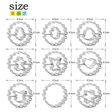 9 Pcs Christmas Cookie Cutters for Baking Festive Treats
