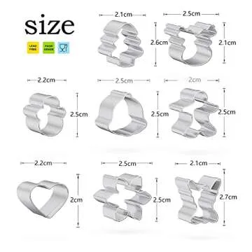 9 Pcs Christmas Cookie Cutters for Baking Festive Treats