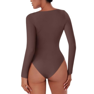 REORIA Women's Long Sleeve Bodysuit For Layering 2024