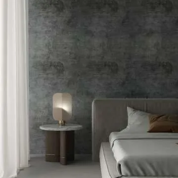 Gray Concrete Contact Matte Thick Textured Grey Cement Wallpaper Peel Stick Countertop Contact Paper...