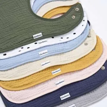 Gerber Muslin Cotton Baby Bibs for Teething Infants
