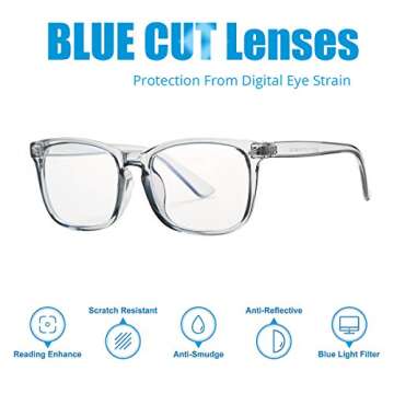 Bouryo Stylish Blue Light Blocking Glasses for Women