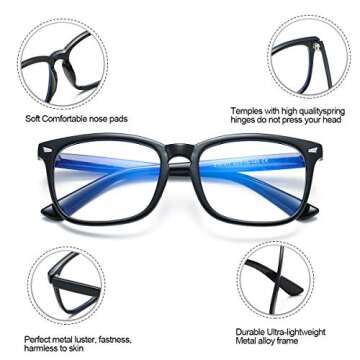 Bouryo Stylish Blue Light Blocking Glasses for Women