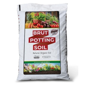 Brut Organic Potting Soil – 1 CF – Everything Your Plants Need in One Bag. Indoor and Outdoor Co...