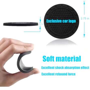 Premium Silicone Cup Coasters for BMW Interior Upgrade