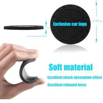 Premium Silicone Cup Coasters for BMW Interior Upgrade
