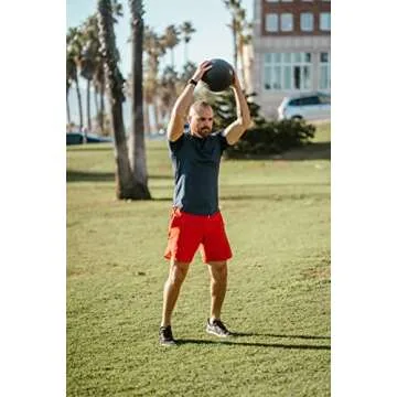 Living.Fit Slam Ball – Durable Heavy-Duty 50 LB Slam Ball for Strength Training, Crossfit, and Functional Fitness – Available in Multiple Weights – Non-Slip Grip, Versatile for Full-Body Workouts