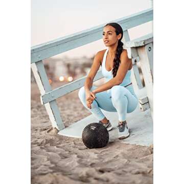 Living.Fit Slam Ball – Durable Heavy-Duty 50 LB Slam Ball for Strength Training, Crossfit, and Functional Fitness – Available in Multiple Weights – Non-Slip Grip, Versatile for Full-Body Workouts