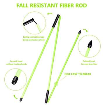 Asyxstar Golf Alignment Stick - Upgraded Training Aid 2 Pack