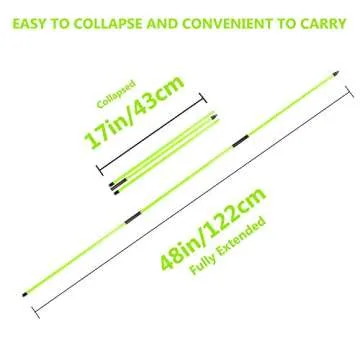 Asyxstar Golf Alignment Stick 48" Training Aid 2 Pack