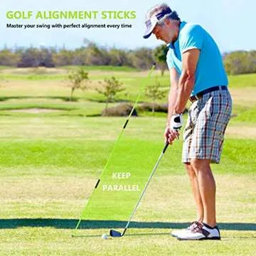 Asyxstar Golf Alignment Stick 48" Training Aid 2 Pack