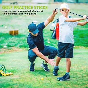 Asyxstar Golf Alignment Stick 48" Training Aid 2 Pack